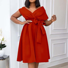 Load image into Gallery viewer, High Quality Women Dress Bow Elegant Wedding Party Dresses For Women 2022 Summer Plus Size Women Clothing S-XXXL Femme Vestidos