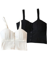 Load image into Gallery viewer, gkfnmt Crop Top Women Camis Halter Top Women Camisole 2022 Summer Sexy Sleeveless Slim Low Chest Button Plus Size 3XL Clothing