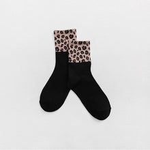 Load image into Gallery viewer, Women Socks Cotton Seamless Leopard Sock Soft Skin-friendly High Quality Sleeping Middle Tube Socks Winter Hot Sale BANNIROU