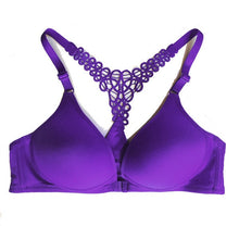Load image into Gallery viewer, Push Up Women Plunge Bra Women Plus Size Backless Bras for Ladies Front Closure Underwire Bra Sexy 3/4 Cup Padded Bralette