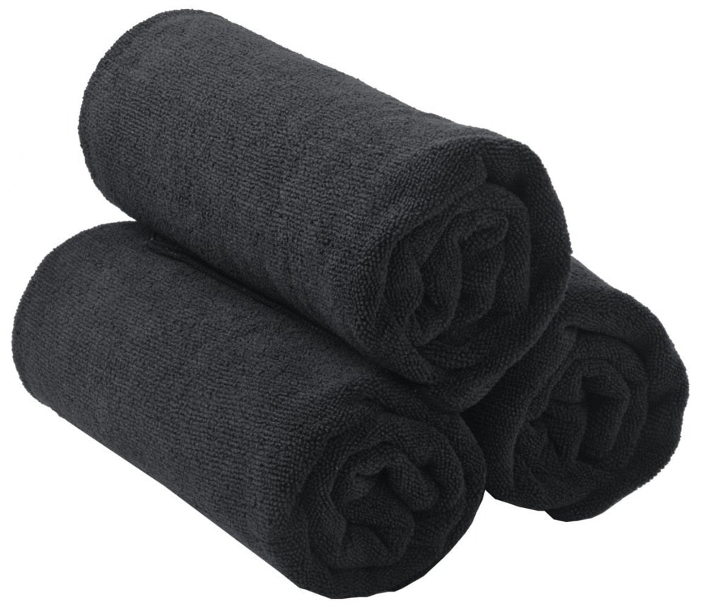 Sinland Microfiber Salon Hair Drying Towels Hand Towels Gym Towels Ultra Thick for Spa Hotels Home Bath 20Inchx33Inch 3 Pack