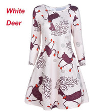 Load image into Gallery viewer, 4XL 5XL Large Size Dress Casual Printed Cartoon Christmas Dress Autumn Winter Long Sleeve A -line Dress Plus Size Women Clothing
