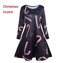 Load image into Gallery viewer, 4XL 5XL Large Size Dress Casual Printed Cartoon Christmas Dress Autumn Winter Long Sleeve A -line Dress Plus Size Women Clothing
