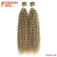 Load image into Gallery viewer, FASHION IDOL Kinky Curly Wave Hair 110G Heat Resistant Silver Grey Synthetic Hair 2Pcs/Lot 22 Inch Weave Hair Bundles Extensions
