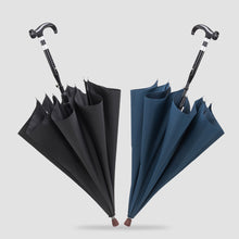 Load image into Gallery viewer, Crutches Umbrella Rain Long Handle Anti-slip Adjustable Height Walking Cane Umbrella Men Windproof Golf Big Umbrella Male Gift

