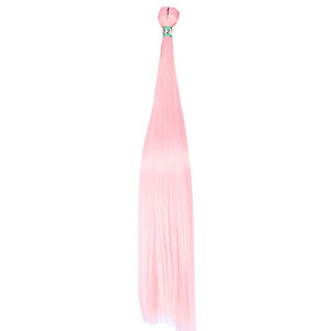 Purple Pink Green Silky Straight Soft hair weft 22 Inch 100 Gram one Piece Tissage Fiber Hair Weave Synthetic hair Extension