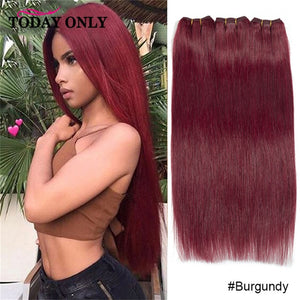 Straight Hair Bundles Brown Peruvian 1/3/4 Human Hair 30 inch Bundles Honey Blonde Highlight Hair Color Extensions 8-28 Remy