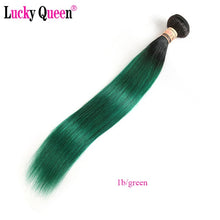 Load image into Gallery viewer, Lucky Queen Peruvian Straight Hair Bundles 30 inch Human Hair Bundles Remy Hair Extension 1B/Red/Blue/Grey/Orange/613 Blonde
