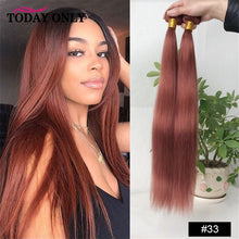 Load image into Gallery viewer, TODAY ONLY Malaysian Straight Hair Bundles 1/3/4 Bundles #1B/2/4/27/33/613 Remy Hair Extensions Human Hair Color Weave Bundles
