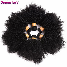 Load image into Gallery viewer, Dream Ice&#39;s Bouncy Curly Synthetic Weave 6 Pcs/lot Natural Short Hair Welf Bundles Black Hair Weaving 6 Inch
