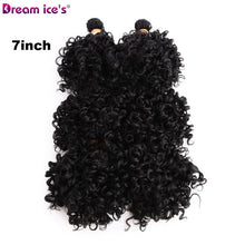 Load image into Gallery viewer, Dream Ice&#39;s Bouncy Curly Synthetic Weave 6 Pcs/lot Natural Short Hair Welf Bundles Black Hair Weaving 6 Inch
