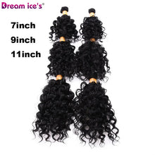 Load image into Gallery viewer, Dream Ice&#39;s Bouncy Curly Synthetic Weave 6 Pcs/lot Natural Short Hair Welf Bundles Black Hair Weaving 6 Inch

