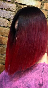 DreamDiana Ombre Peruvian Straight Hair Bundles 1B/4/30 27 99J 2/3 Tone Pre Colored Remy Weaving Ombre Human Hair Extension M