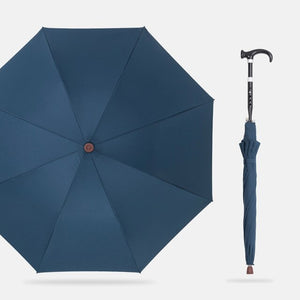Crutches Umbrella Rain Long Handle Anti-slip Adjustable Height Walking Cane Umbrella Men Windproof Golf Big Umbrella Male Gift