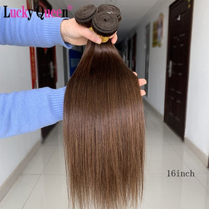 Brazilian Straight Hair Weave Bundles Non-Remy 30 Inch Human Hair Extensions color 1B/2/4/27/99J/Burgundy Ombre Bundles