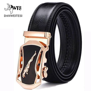 [DWTS]Genuine Leather Belts For Men Automatic Male Belts Cummerbunds Leather Belt Men dropshipping Black Belts cinturon hombre