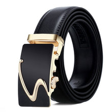 Load image into Gallery viewer, [DWTS]Genuine Leather Belts For Men Automatic Male Belts Cummerbunds Leather Belt Men dropshipping Black Belts cinturon hombre
