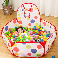 Load image into Gallery viewer, 1.5M Portable Baby Playpen Children Ball Pit with Basketball Hoop Kids Dry Ball Pool Folding Indoor Outdoor Ballenbak Toys
