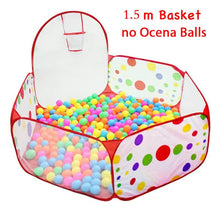 Load image into Gallery viewer, 1.5M Portable Baby Playpen Children Ball Pit with Basketball Hoop Kids Dry Ball Pool Folding Indoor Outdoor Ballenbak Toys
