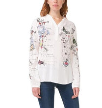 Load image into Gallery viewer, DESIGUAL spain 2020 summer popular printed open-cut women Self cultivation blouses shirts clothing
