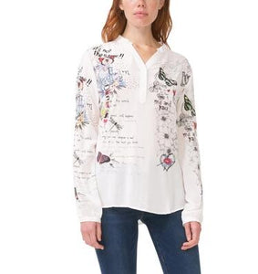 DESIGUAL spain 2020 summer popular printed open-cut women Self cultivation blouses shirts clothing