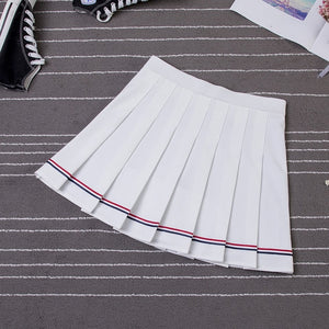 XS-XXL High Waist Women's Skirts Striped Pleated Skirt Elastic Waist Female Skirts Sweet Mini Skirts Dance Skirt Plaid Skirt y2k