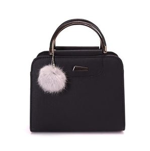 PU Leather Handbag For Women Girl Fashion Tassel Messenger Bags With Ball Bolsa Female Shoulder Bags Ladies Party Crossby Bag