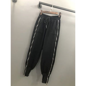 Plus Size Loose Harem Pants Zipper Sweatpants Casual Capri Leggings 2020 Fall Korean-Style Cargo Pants Women Hip Hop Trousers