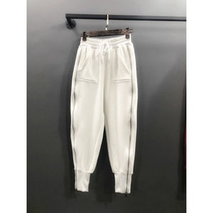 Plus Size Loose Harem Pants Zipper Sweatpants Casual Capri Leggings 2020 Fall Korean-Style Cargo Pants Women Hip Hop Trousers