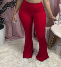 Load image into Gallery viewer, Casual XS-4XL Plus Size Women Elastic Wide Leg Flare Pants Leggings High Waist Trousers Draped Jogger Pants Sweatpants Plus Size
