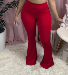 Casual XS-4XL Plus Size Women Elastic Wide Leg Flare Pants Leggings High Waist Trousers Draped Jogger Pants Sweatpants Plus Size