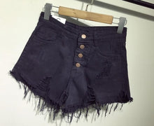 Load image into Gallery viewer, female fashion casual summer cool women denim booty Shorts high waists fur-lined leg-openings Plus size sexy short Jeans
