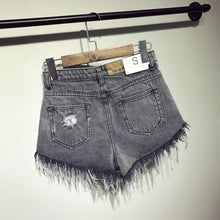 Load image into Gallery viewer, female fashion casual summer cool women denim booty Shorts high waists fur-lined leg-openings Plus size sexy short Jeans
