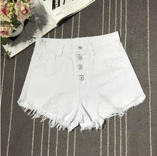 Load image into Gallery viewer, female fashion casual summer cool women denim booty Shorts high waists fur-lined leg-openings Plus size sexy short Jeans
