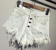 Load image into Gallery viewer, female fashion casual summer cool women denim booty Shorts high waists fur-lined leg-openings Plus size sexy short Jeans

