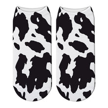 Load image into Gallery viewer, Fashion 3D Printing Animals Skin Zebra Socks Women Leopard Print Dalmatian Cute Socks Harajuku Cow Tiger Funny Ankle Socks
