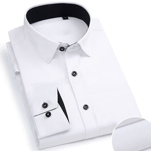 Plus Large Size 8XL 7XL Men&#39;s Fashion Casual Long Sleeved Shirt Slim Fit Male Social Business Dress Shirt Brand Men Clothing