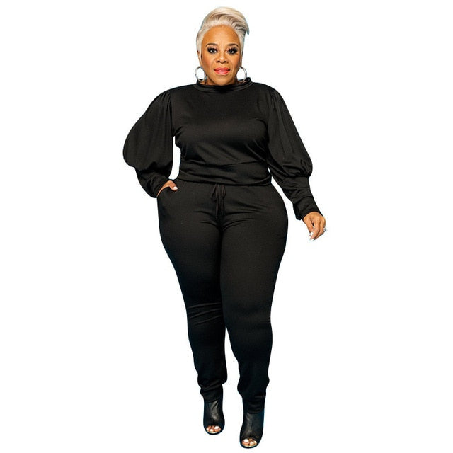 Plus Size Clothing 5xl Two Piece Outfits Women Sweatsuit Stretch Top Sweatpants Leggings Jogger Tracksuit Wholesale Dropshipping