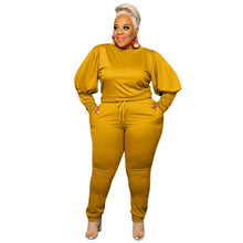 Load image into Gallery viewer, Plus Size Clothing 5xl Two Piece Outfits Women Sweatsuit Stretch Top Sweatpants Leggings Jogger Tracksuit Wholesale Dropshipping

