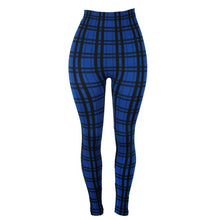 Load image into Gallery viewer, INITIALDREAM 2020 Plaid Print Leggings Women High Elasticity Sexy Woman Pants Plus Size Sporting Fitness Leggins Femme

