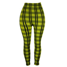 Load image into Gallery viewer, INITIALDREAM 2020 Plaid Print Leggings Women High Elasticity Sexy Woman Pants Plus Size Sporting Fitness Leggins Femme
