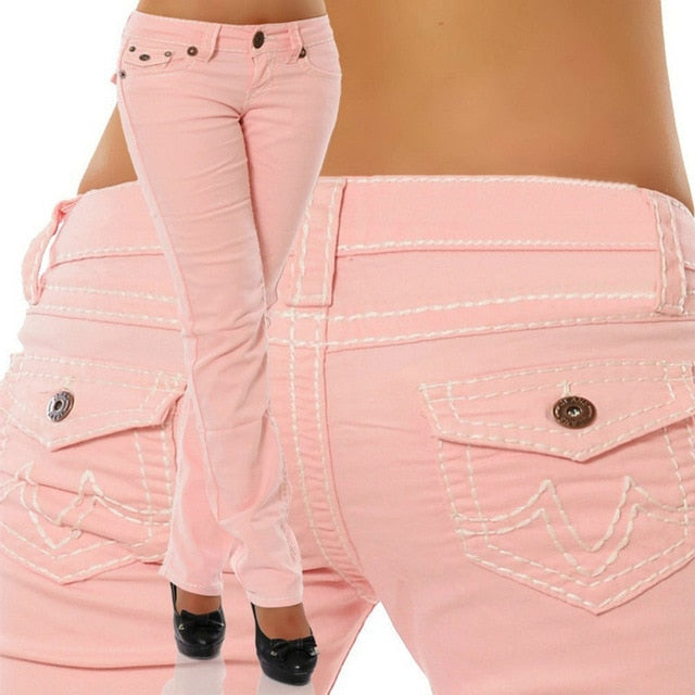 Plus Size Jeans 2020 New Woman Blue Midi Waist Straight Denim Trousers Mom Jeans Female Elastic Pencil Jean Pants