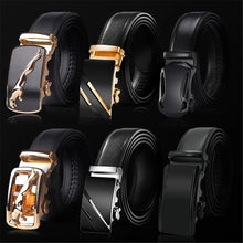 Load image into Gallery viewer, 2020 High Quality belt cummerbunds Male Men Belt Automatic Genuine Leather Luxury Black Belt Men&#39;s Belts Automatic Buckle
