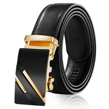 Load image into Gallery viewer, 2020 High Quality belt cummerbunds Male Men Belt Automatic Genuine Leather Luxury Black Belt Men&#39;s Belts Automatic Buckle
