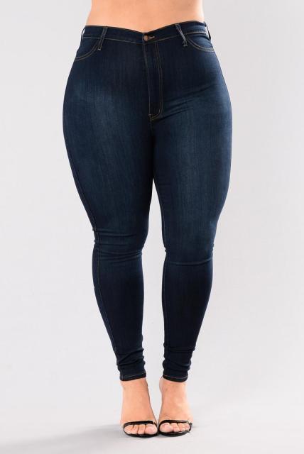 2020 New Plus Size Jeans For Women High Waist Stretch Jeans Casual Denim Pencil Pants Fall Winter Clothing L-5XL Drop shipping