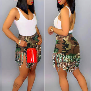 Plus Size S-3XL Tassel Casual Denim Shorts Women Elastic High Waist Short Jeans Summer Streetwear Fashion Trousers