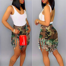 Load image into Gallery viewer, Plus Size S-3XL Tassel Casual Denim Shorts Women Elastic High Waist Short Jeans Summer Streetwear Fashion Trousers
