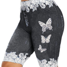 Load image into Gallery viewer, Printed False Denim Yoga Pant 3\4 Women Jeans Leggings High Waist Breeches Capri Pants Super Elastic Jeggings Plus Size 5XL
