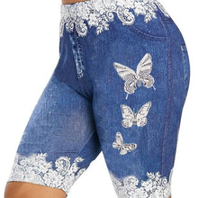Load image into Gallery viewer, Printed False Denim Yoga Pant 3\4 Women Jeans Leggings High Waist Breeches Capri Pants Super Elastic Jeggings Plus Size 5XL
