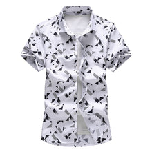 Load image into Gallery viewer, QUANBO Plus size 5XL 6XL 7XL  Men Shirt 2021 New Arrival Summer Fashion Print Casual Short Sleeve Shirts Brand Clothing
